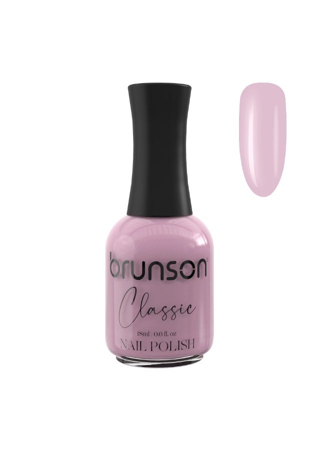 Brunson Classic Nail Polish 18ml Fast Dry Nail Lacquer Nail Harderner Normal Polish Glossy Gel Effect Quick Air Dry Long-Lasting Natural Nail Enamel Salon Quality Manicure Pedicure Regular Polish - Image 1